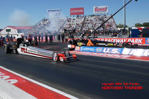 J.P. Gutierrez (near lane) vs Richie Crampton (far lane)